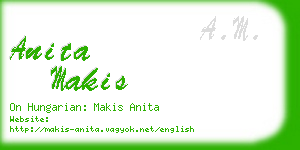 anita makis business card